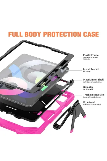 Newface iPad Pro 11 (2020) Kılıf Griffin Tablet Kapak - Pembe resmi