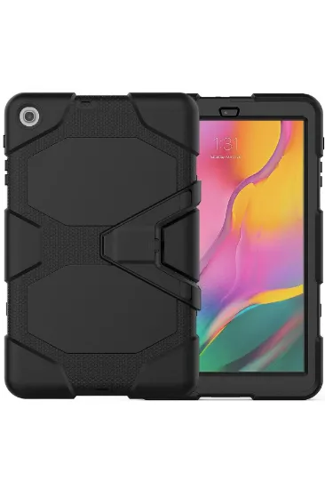 Newface Samsung Galaxy T510 Tab A 10.1 Kılıf Griffin Tablet Kapak - Siyah resmi