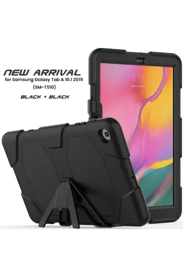Newface Samsung Galaxy T510 Tab A 10.1 Kılıf Griffin Tablet Kapak - Siyah resmi