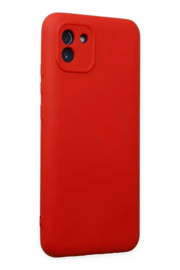 Newface Samsung Galaxy A03 Kılıf Nano içi Kadife Silikon - Kırmızı resmi