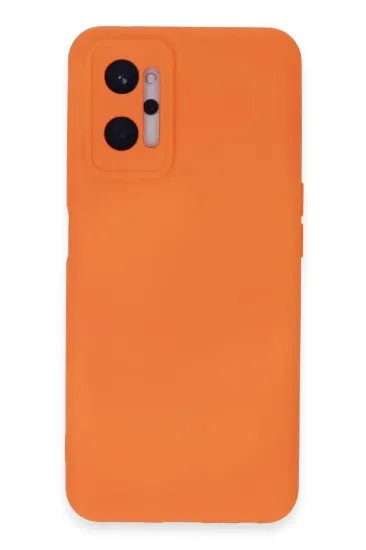 Newface Realme 9i 4G Kılıf Nano içi Kadife Silikon - Turuncu resmi