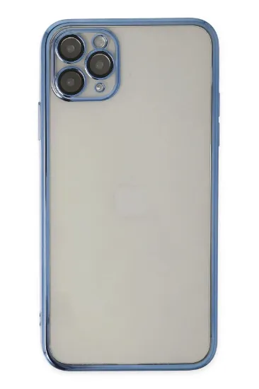 Newface iPhone 11 Pro Kılıf Razer Lensli Silikon - Açık Mavi resmi