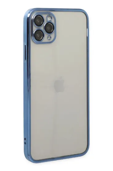 Newface iPhone 11 Pro Kılıf Razer Lensli Silikon - Açık Mavi resmi