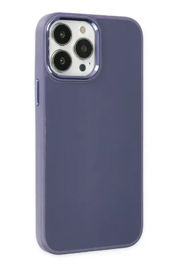 Newface iPhone 13 Pro Kılıf Asya Deri Silikon - Mor resmi