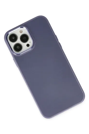 Newface iPhone 13 Pro Kılıf Asya Deri Silikon - Mor resmi