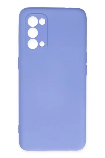 Newface Oppo Reno 5 Kılıf Nano içi Kadife Silikon - Lila resmi