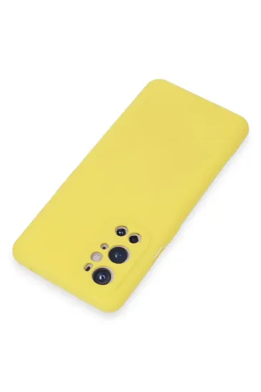 Newface One Plus 9 Pro Kılıf Nano içi Kadife Silikon - Sarı resmi