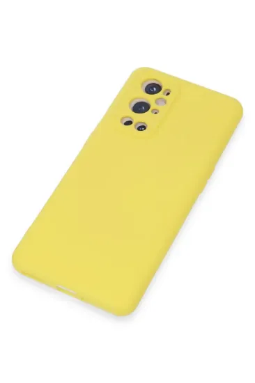 Newface One Plus 9 Pro Kılıf Nano içi Kadife Silikon - Sarı resmi