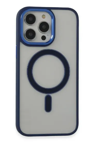 Newface iPhone 14 Pro Kılıf Room Magneticsafe Silikon - Lacivert resmi