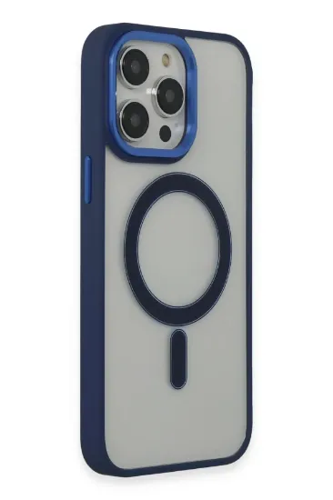 Newface iPhone 14 Pro Kılıf Room Magneticsafe Silikon - Lacivert resmi