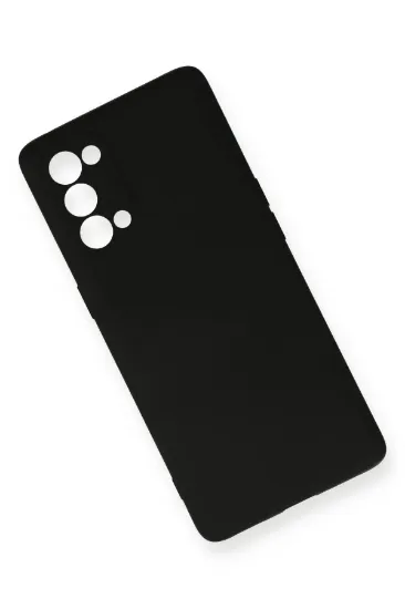 Newface Oppo Reno 5 Kılıf Nano içi Kadife Silikon - Siyah resmi