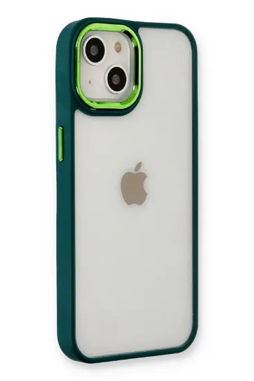 Newface iPhone 14 Plus Kılıf Dora Kapak - Haki Yeşil resmi