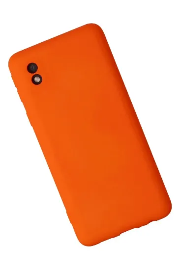 Newface Samsung Galaxy A01 Core Kılıf Nano içi Kadife Silikon - Turuncu resmi