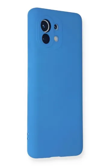 Newface Xiaomi Mi 11 Kılıf Nano içi Kadife Silikon - Mavi resmi