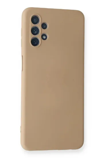 Newface Samsung Galaxy A32 5G Kılıf Nano içi Kadife Silikon - Bej resmi