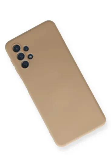 Newface Samsung Galaxy A32 5G Kılıf Nano içi Kadife Silikon - Bej resmi