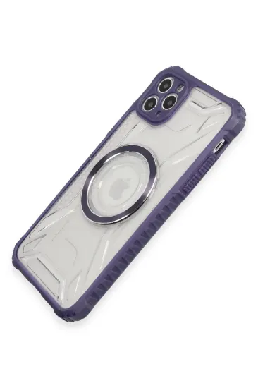 Newface iPhone 11 Pro Kılıf Prag Magneticsafe Kapak - Derin Mor resmi