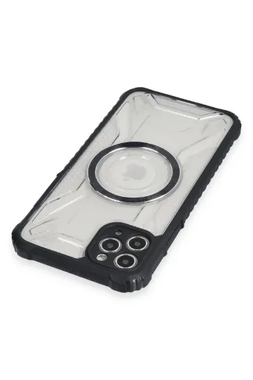 Newface iPhone 11 Pro Max Kılıf Prag Magneticsafe Kapak - Siyah resmi