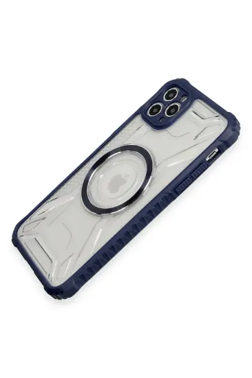 Newface iPhone 11 Pro Max Kılıf Prag Magneticsafe Kapak - Lacivert resmi