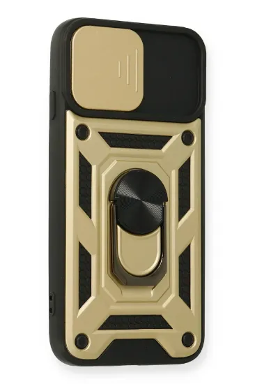 Newface iPhone 6 Kılıf Pars Lens Yüzüklü Silikon - Gold resmi