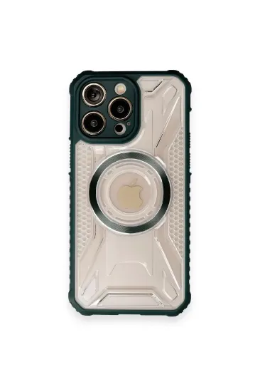 Newface iPhone 12 Pro Kılıf Prag Magneticsafe Kapak - Koyu Yeşil resmi