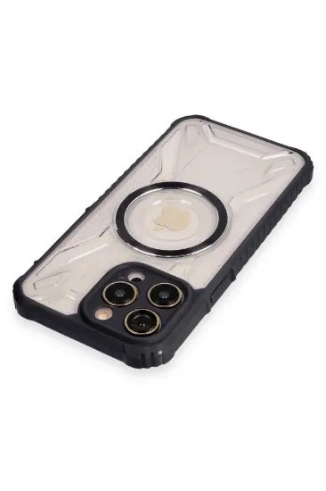 Newface iPhone 12 Pro Max Kılıf Prag Magneticsafe Kapak - Siyah resmi