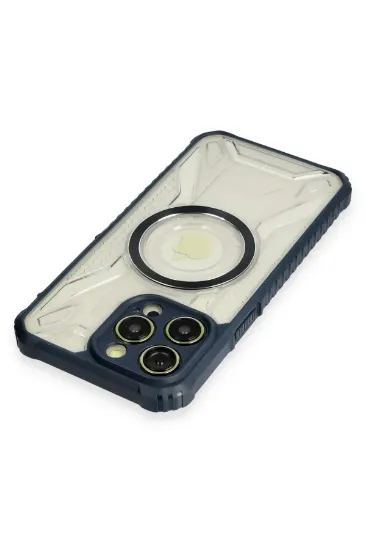 Newface iPhone 12 Pro Max Kılıf Prag Magneticsafe Kapak - Lacivert resmi