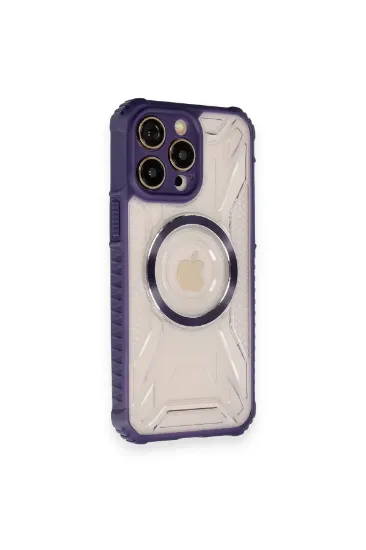 Newface iPhone 12 Pro Max Kılıf Prag Magneticsafe Kapak - Derin Mor resmi