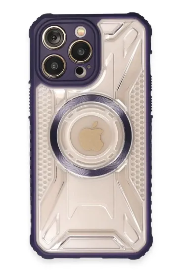 Newface iPhone 13 Pro Kılıf Prag Magneticsafe Kapak - Derin Mor resmi
