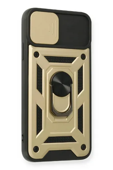 Newface iPhone 11 Pro Max Kılıf Pars Lens Yüzüklü Silikon - Gold resmi
