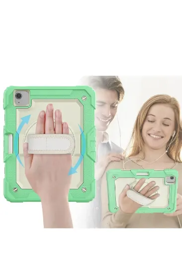 Newface iPad Pro 11 (2020) Kılıf Strap New Tablet Kapak - Yeşil resmi