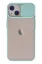 Newface iPhone 13 Kılıf Palm Buzlu Kamera Sürgülü Silikon - Turkuaz resmi
