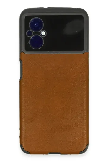 Newface Xiaomi Poco M5 Kılıf Loop Deri Silikon - Kahverengi resmi
