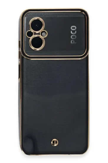 Newface Xiaomi Poco M5 Kılıf Liva Lens Silikon - Siyah resmi