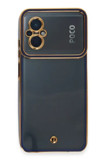 Newface Xiaomi Poco M5 Kılıf Liva Lens Silikon - Mavi resmi