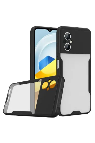 Newface Xiaomi Poco M5 Kılıf Platin Silikon - Siyah resmi