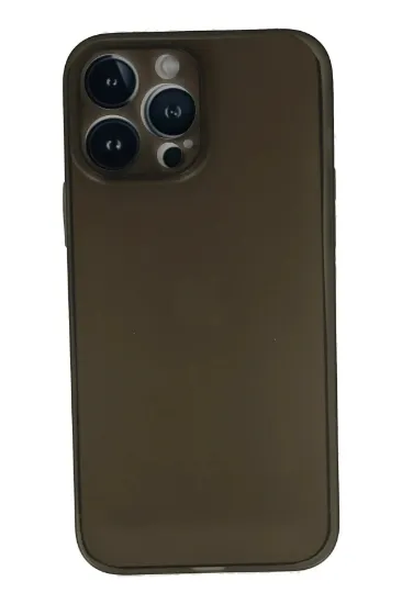 Newface iPhone 13 Pro Max Kılıf PP Ultra İnce Kapak - Gri resmi