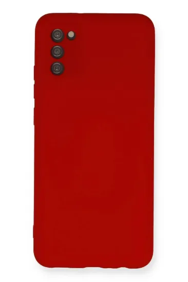 Newface Samsung Galaxy A03S Kılıf Nano içi Kadife Silikon - Kırmızı resmi