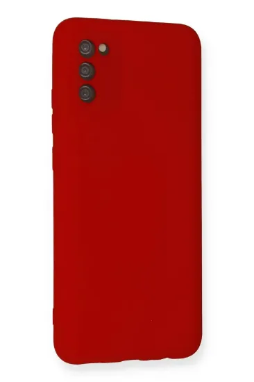 Newface Samsung Galaxy A03S Kılıf Nano içi Kadife Silikon - Kırmızı resmi