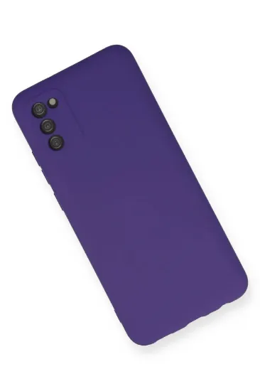 Newface Samsung Galaxy A03S Kılıf Nano içi Kadife Silikon - Mor resmi