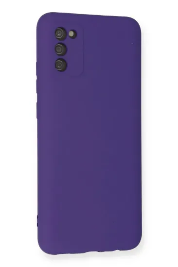 Newface Samsung Galaxy A03S Kılıf Nano içi Kadife Silikon - Mor resmi