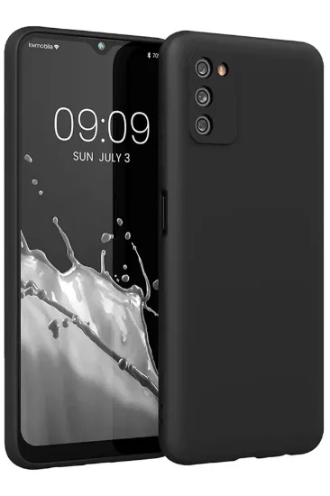 Newface Samsung Galaxy A03S Kılıf First Silikon - Siyah resmi