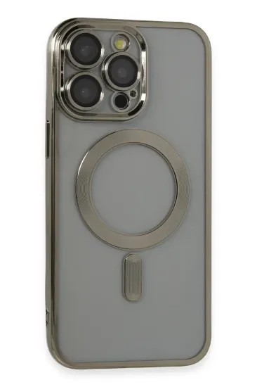 Newface iPhone 14 Pro Max Kılıf Kross Magneticsafe Kapak - Titan Gri resmi