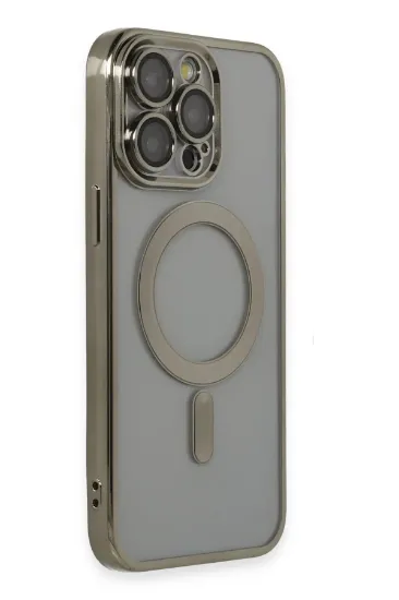 Newface iPhone 14 Pro Max Kılıf Kross Magneticsafe Kapak - Titan Gri resmi