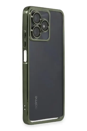Newface Realme C53 Kılıf Razer Lensli Silikon - Yeşil resmi