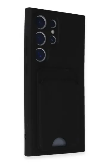 Newface Samsung Galaxy S24 Ultra Kılıf Kelvin Kartvizitli Silikon - Siyah resmi