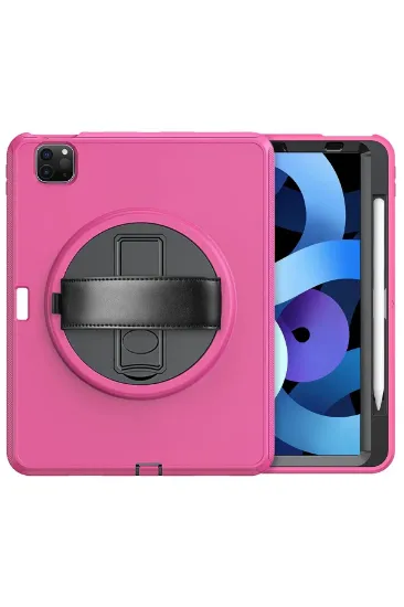 Newface iPad Pro 11 (2018) Kılıf Hand Strap Tablet Kılıfı - Pembe resmi
