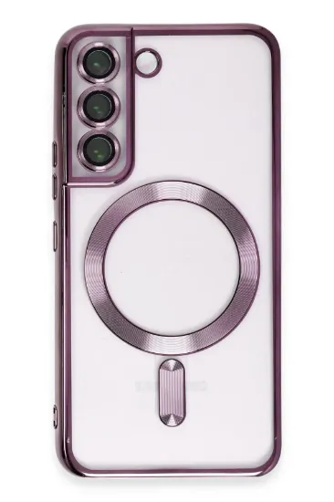 Newface Samsung Galaxy S22 Kılıf Kross Magneticsafe Kapak - Mor resmi