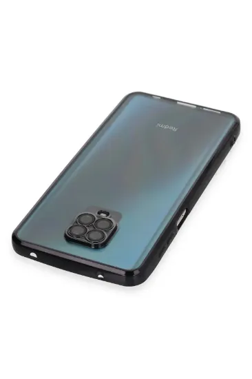 Newface Xiaomi Redmi Note 9 Pro Kılıf Razer Lensli Silikon - Siyah resmi