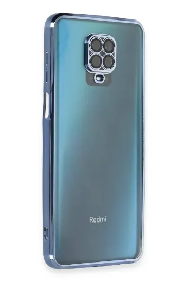 Newface Xiaomi Redmi Note 9 Pro Kılıf Razer Lensli Silikon - Açık Mavi resmi